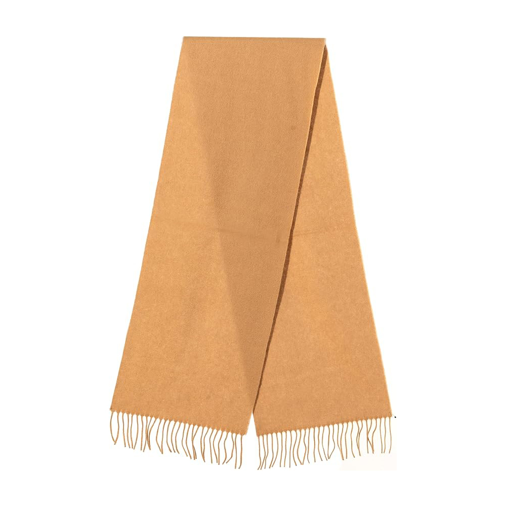 Camel Tan Scarf with Fringe