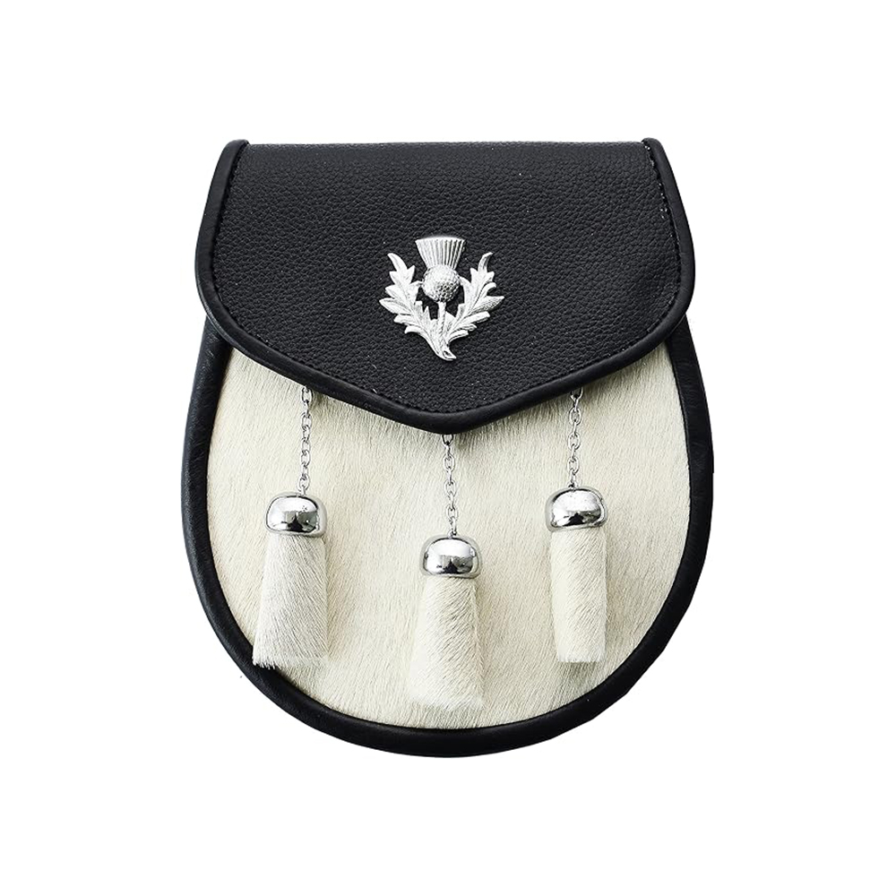 Two-Tone Semi-Dress Sporran with Thistle Badge