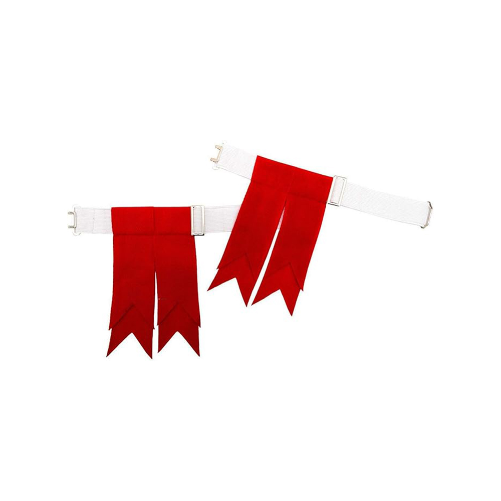 Plain Bright Red Kilt Hose Flashes