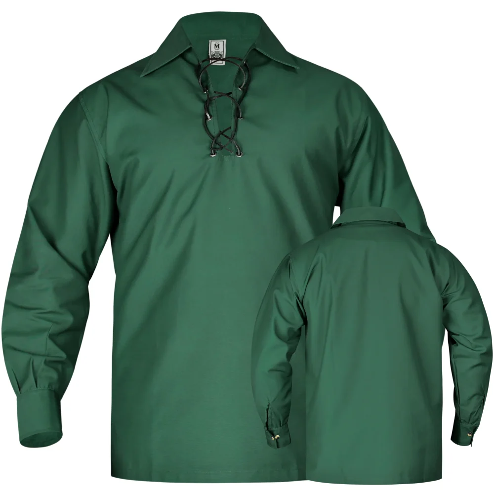 Forest Green Lace-Up Ghillie Shirt