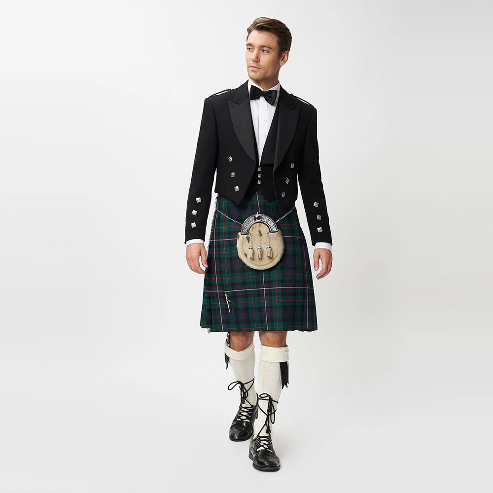 Prince Charlie Jacket & 3 Button Waistcoat with Modern Robertson Kilt