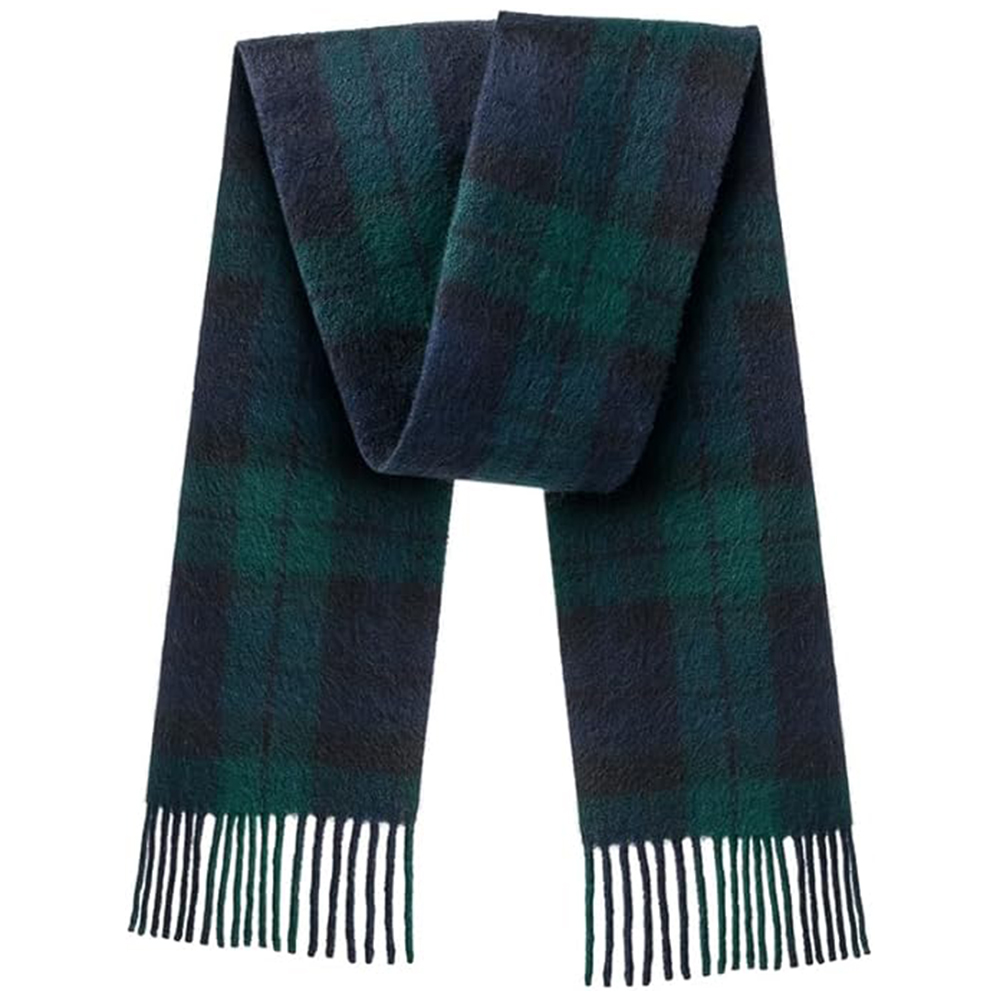 Dark Green and Navy Tartan Scarf