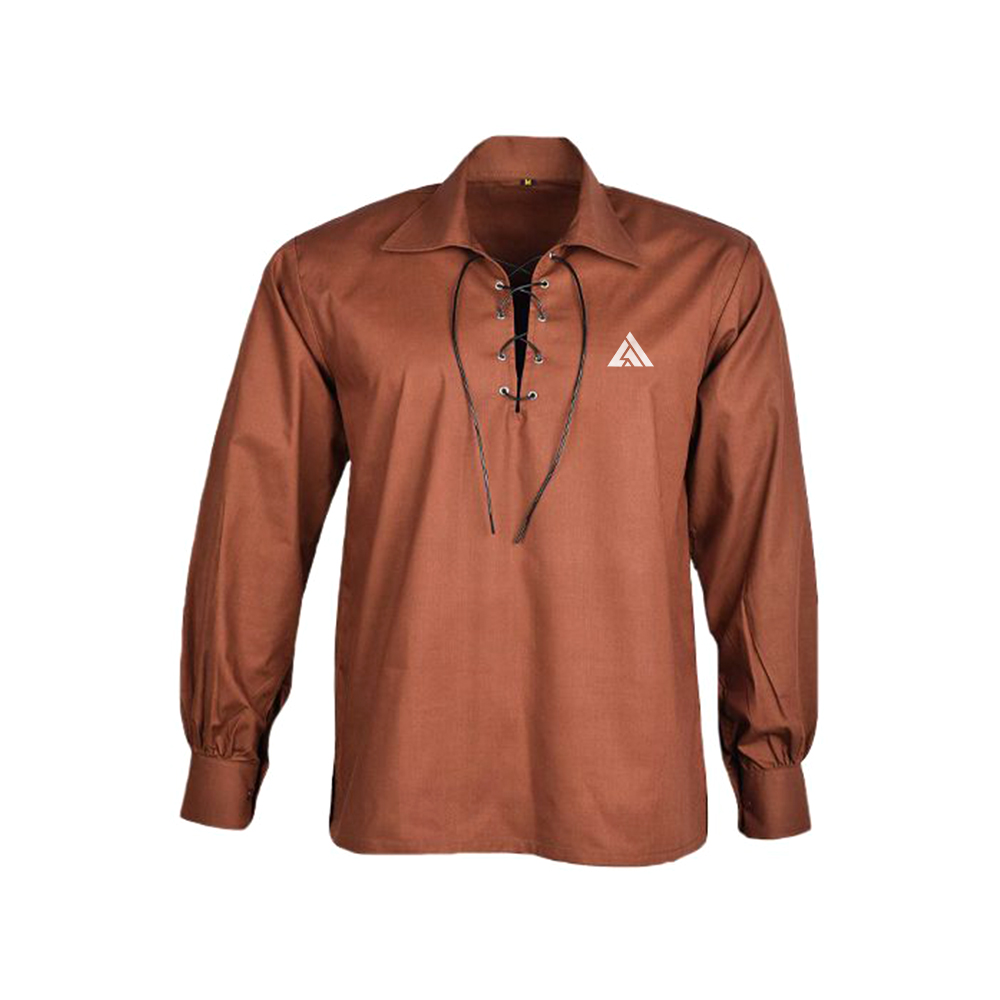 Brown Lace-Up Ghillie Shirt