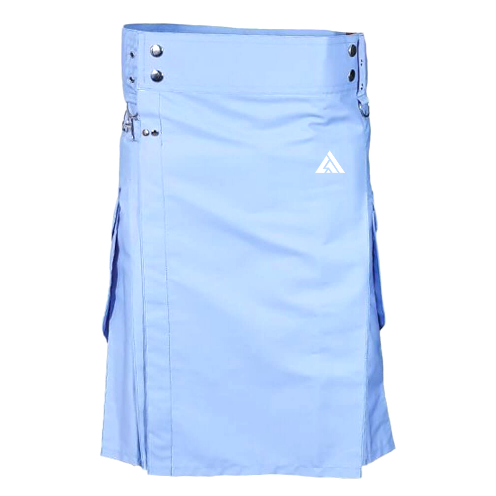 Light Blue Modern Utility Kilt