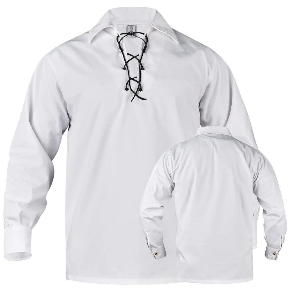 Traditional White Pullover Costume Shirt