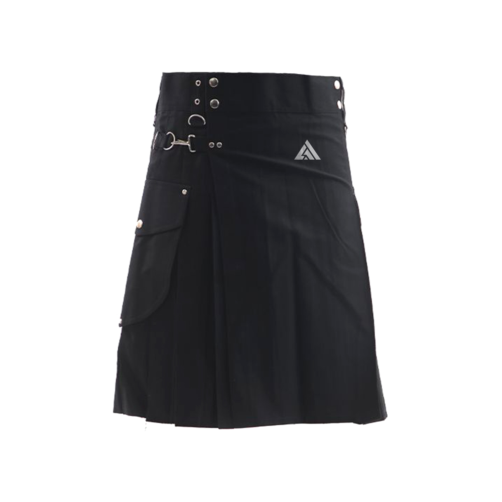 Black Cargo Kilt