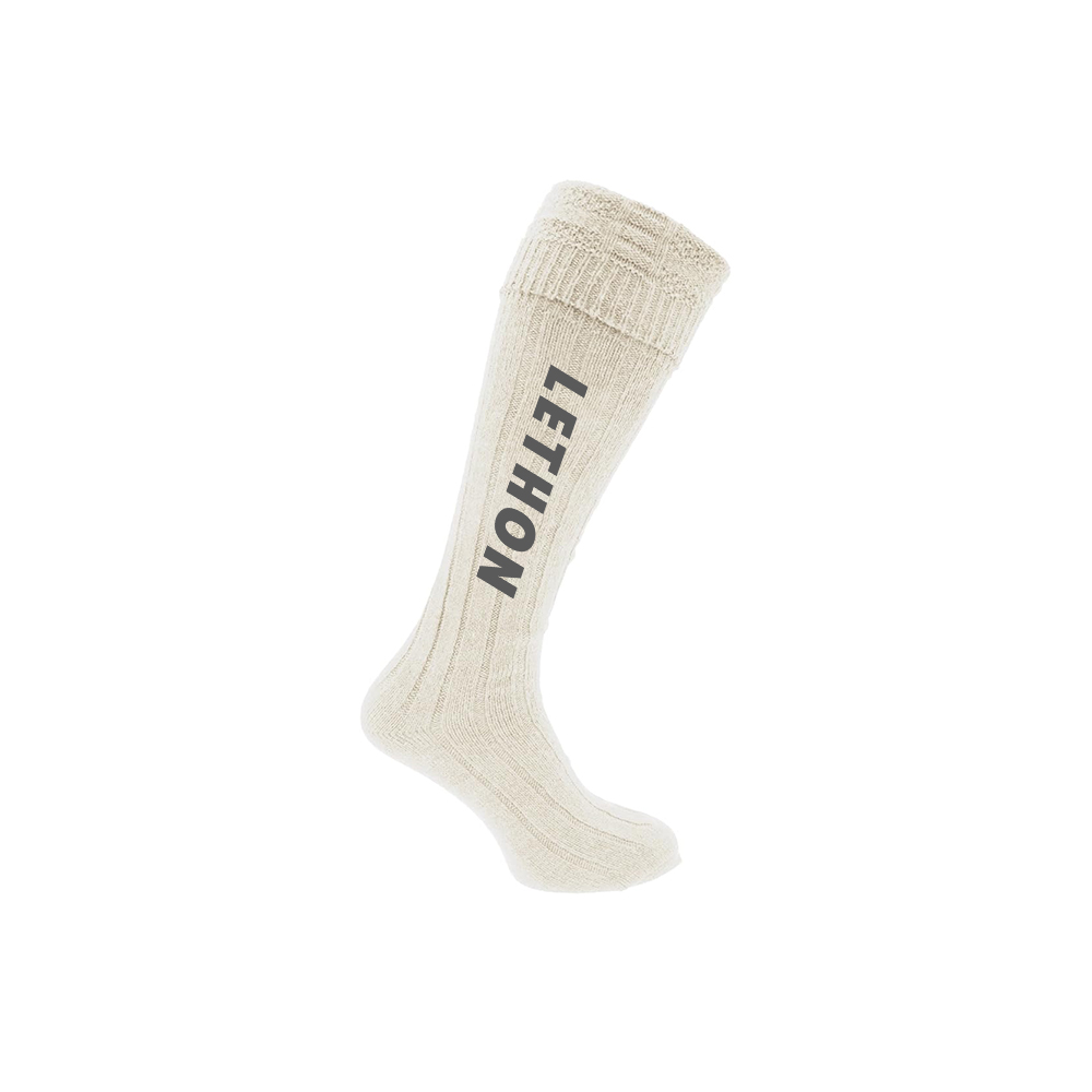 Knee-High Ribbed Wool Socks