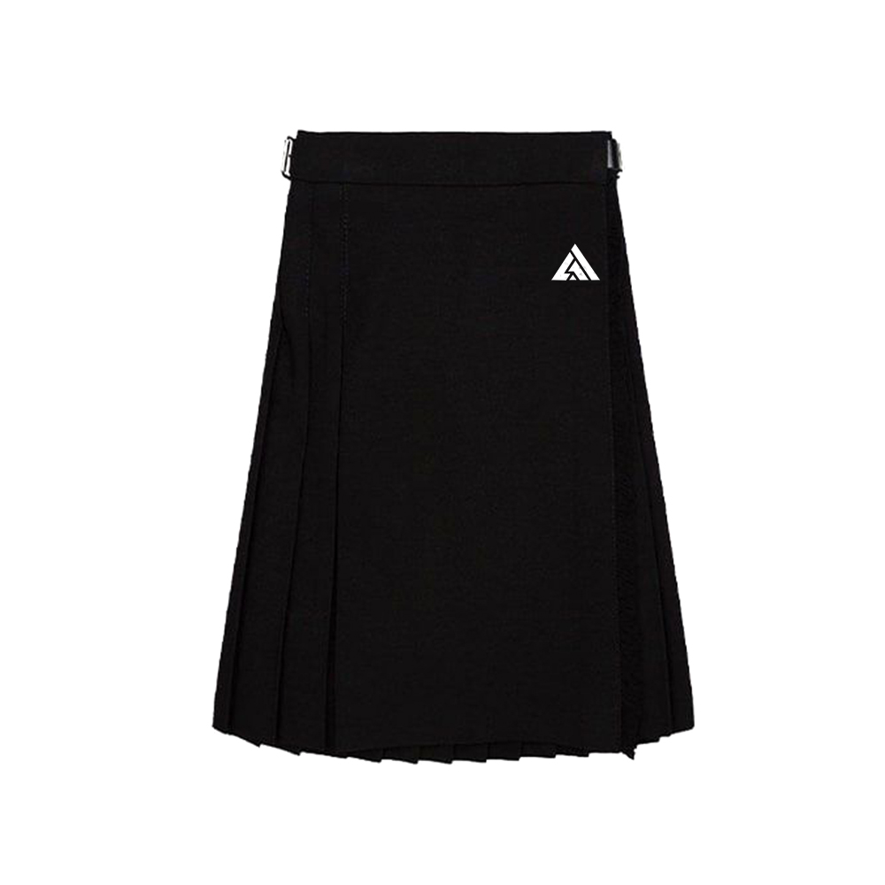 Solid Black Traditional Utility Kilt