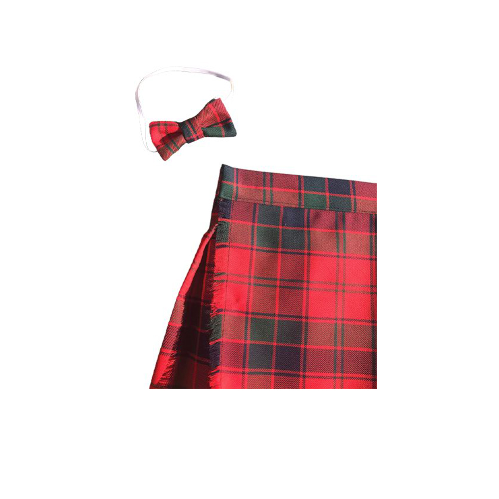 Pleated Red and Green Plaid Mini-Kilt