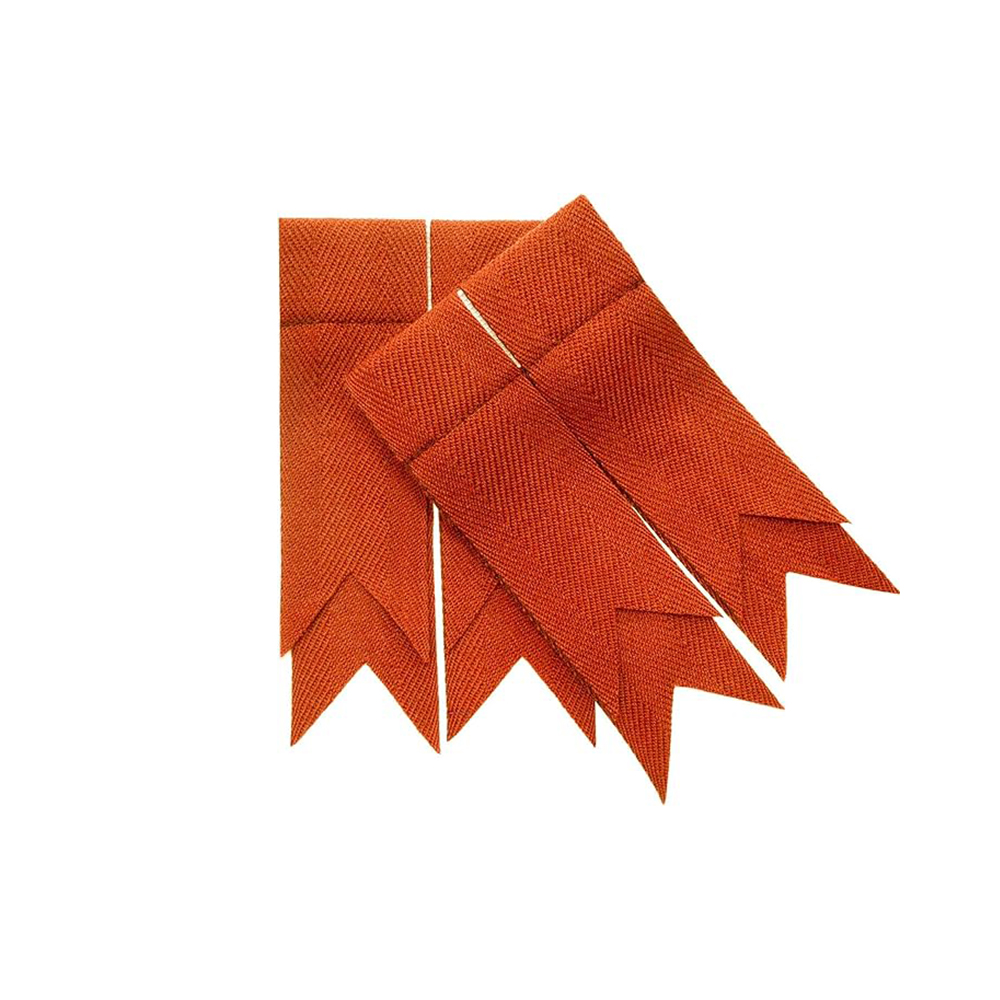 Adjustable Garters and Flashes in Rust Colour