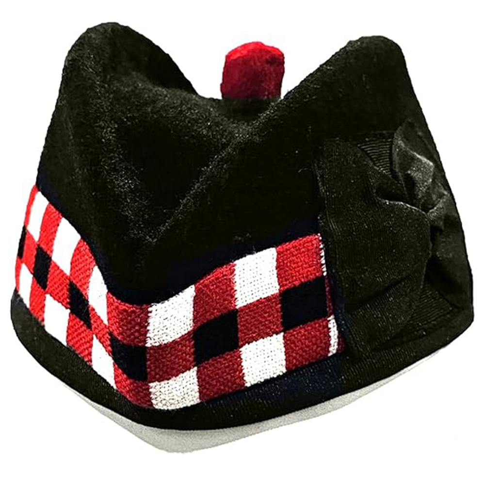 Scottish Glengarry Hat with Diced Band