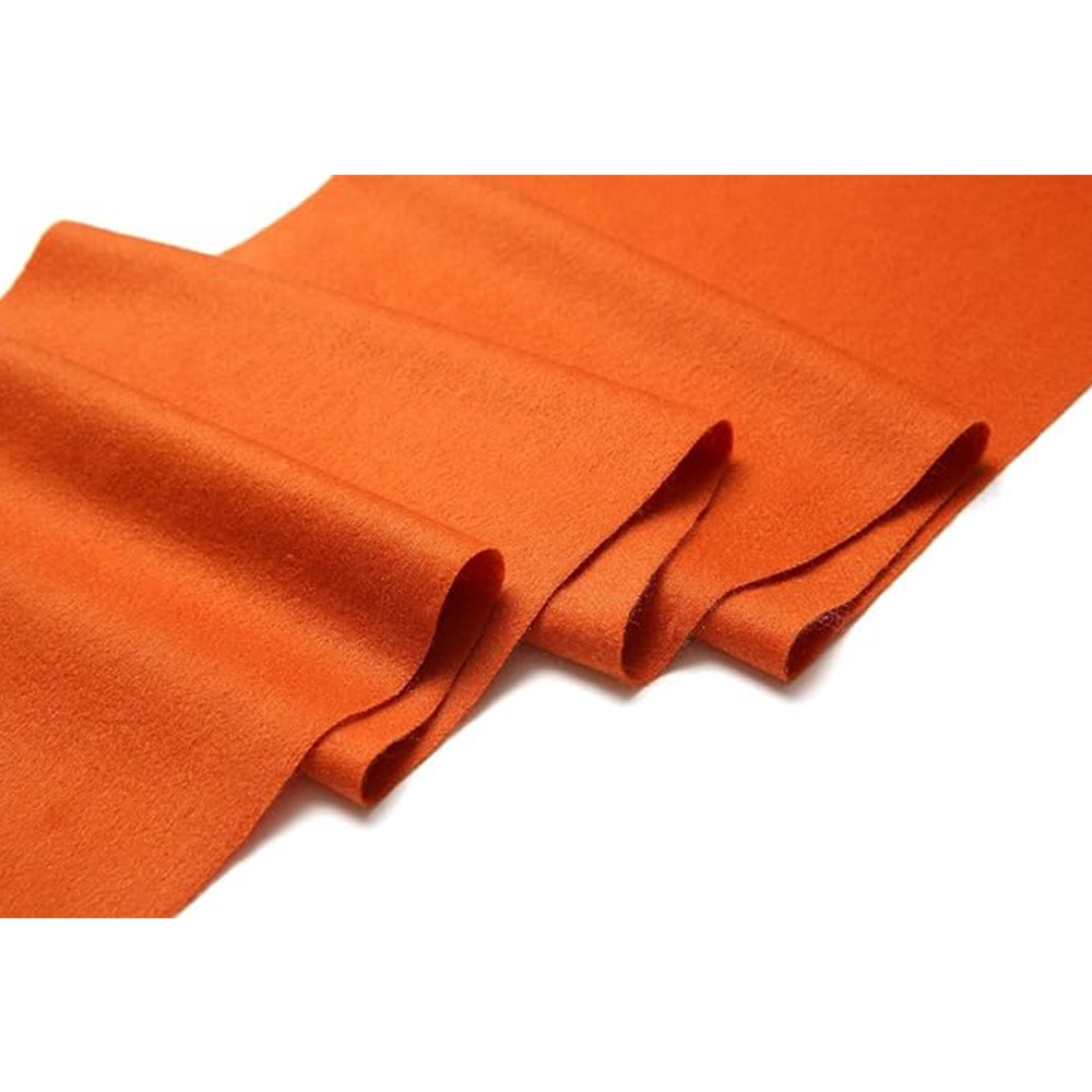 Vibrant Orange Classic Scarf with Fringe