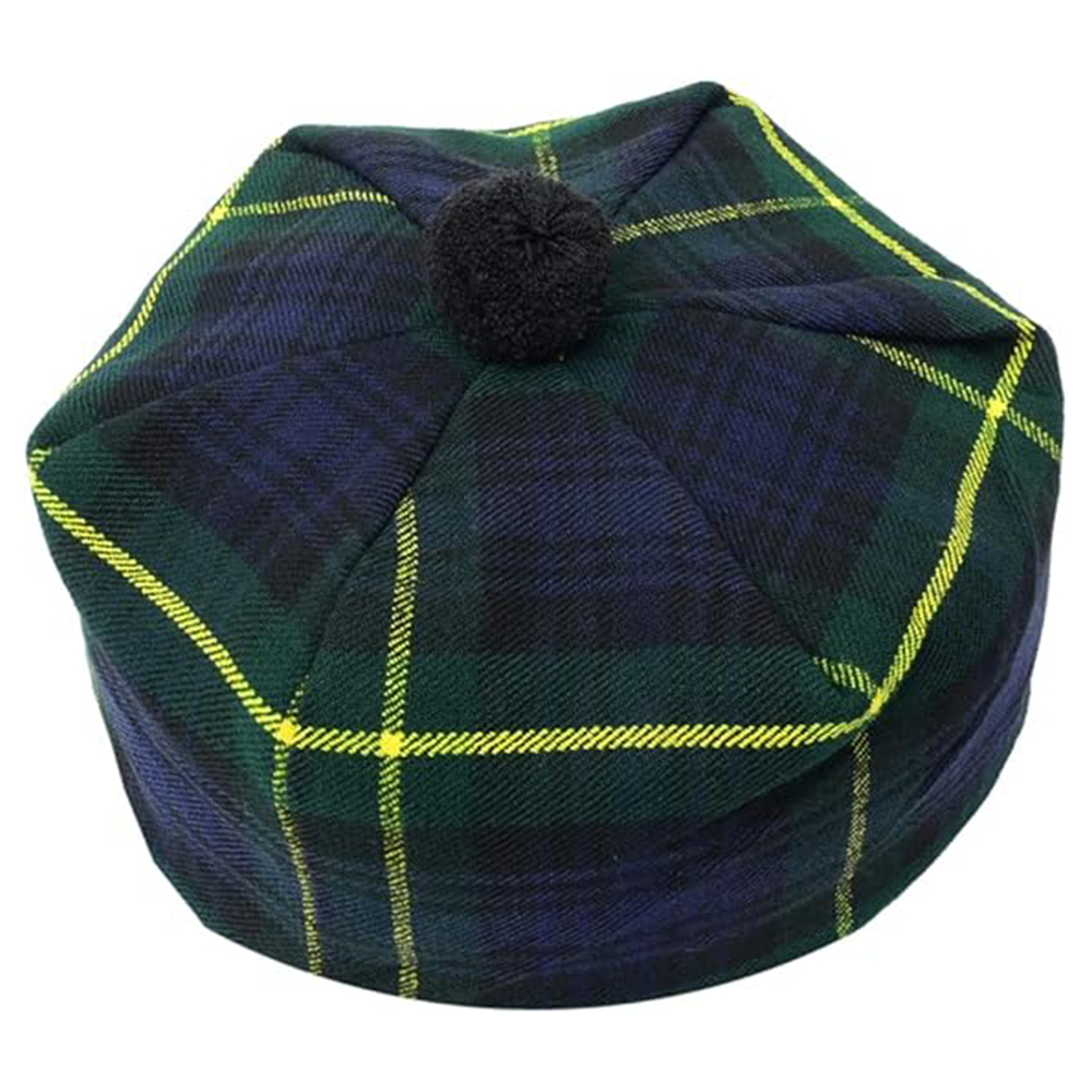Traditional Scottish Bonnet with Black Pom-Pom