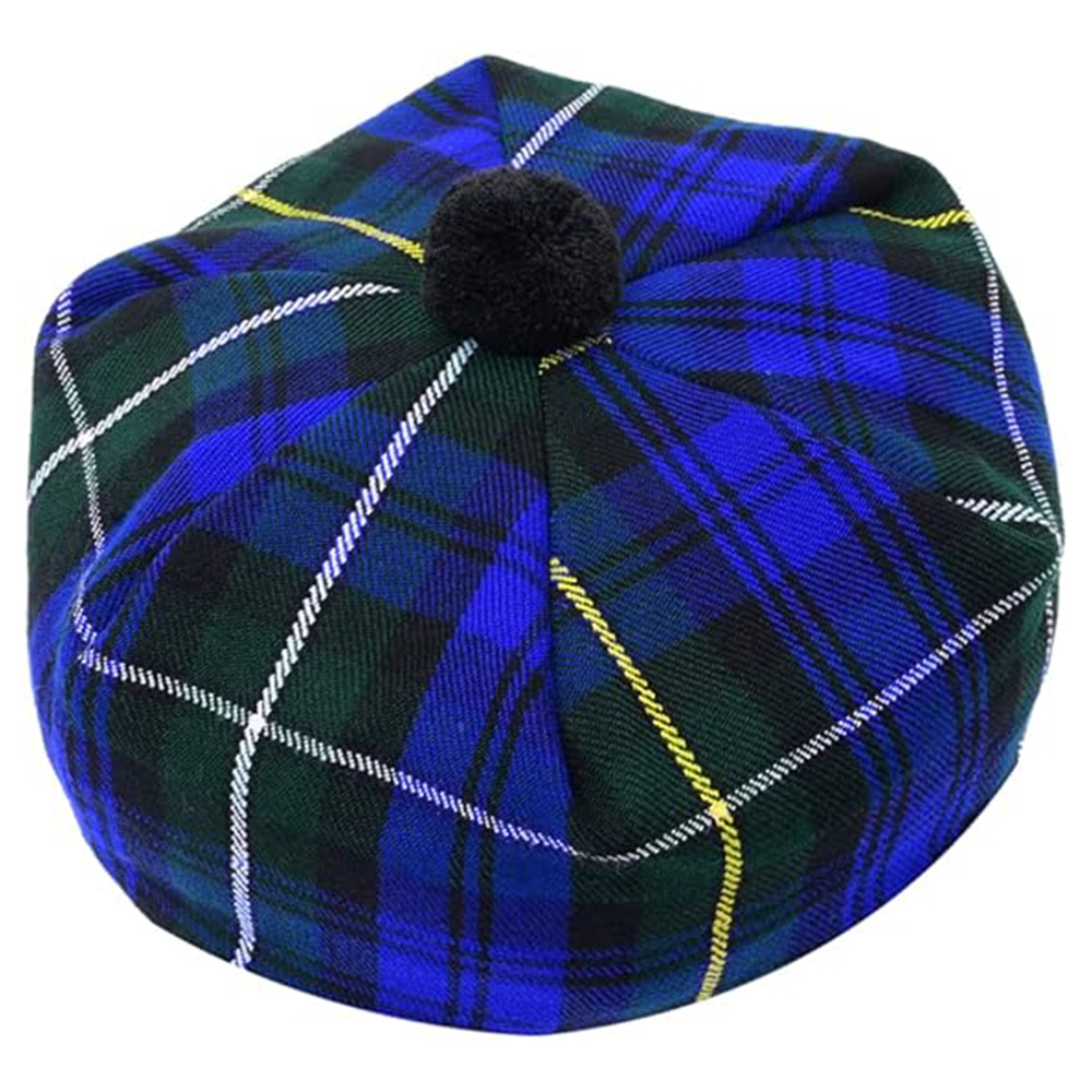 Tartan Bonnet with Pom-Pom