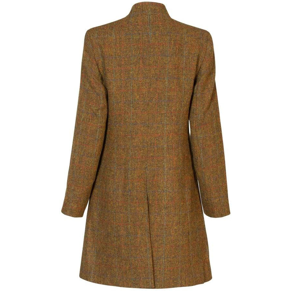 Long Wool Blend Mandarin Collar Jacket