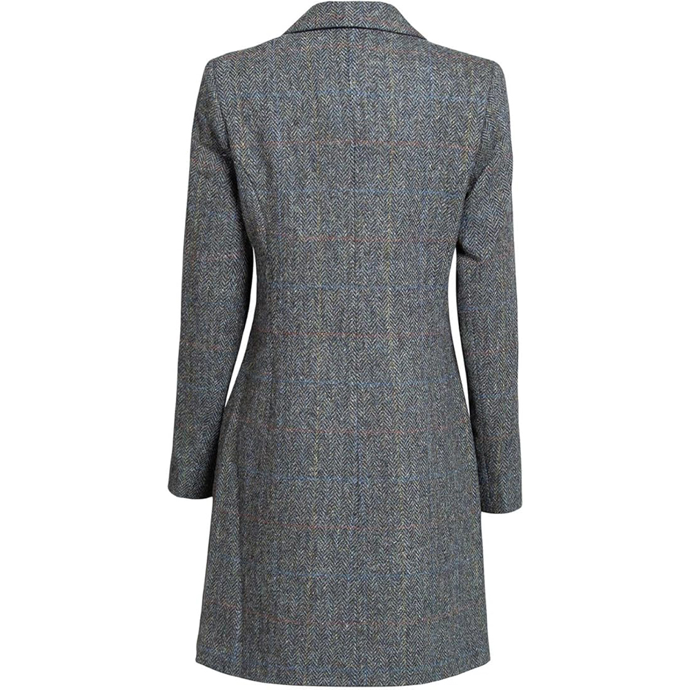 Eliz Scott Women’s Grey Herringbone Tweed Coat