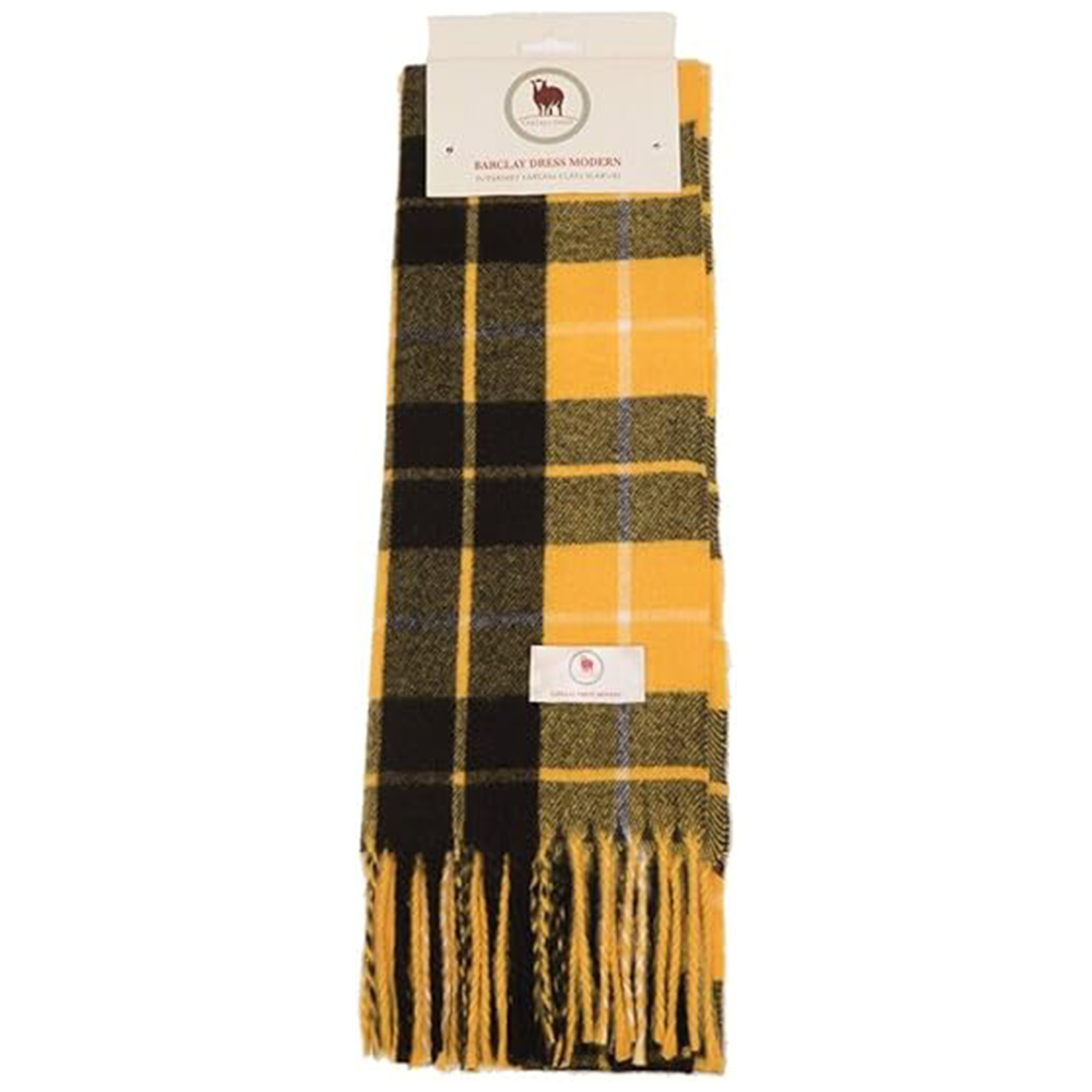Yellow and Black Plaid Scarf
