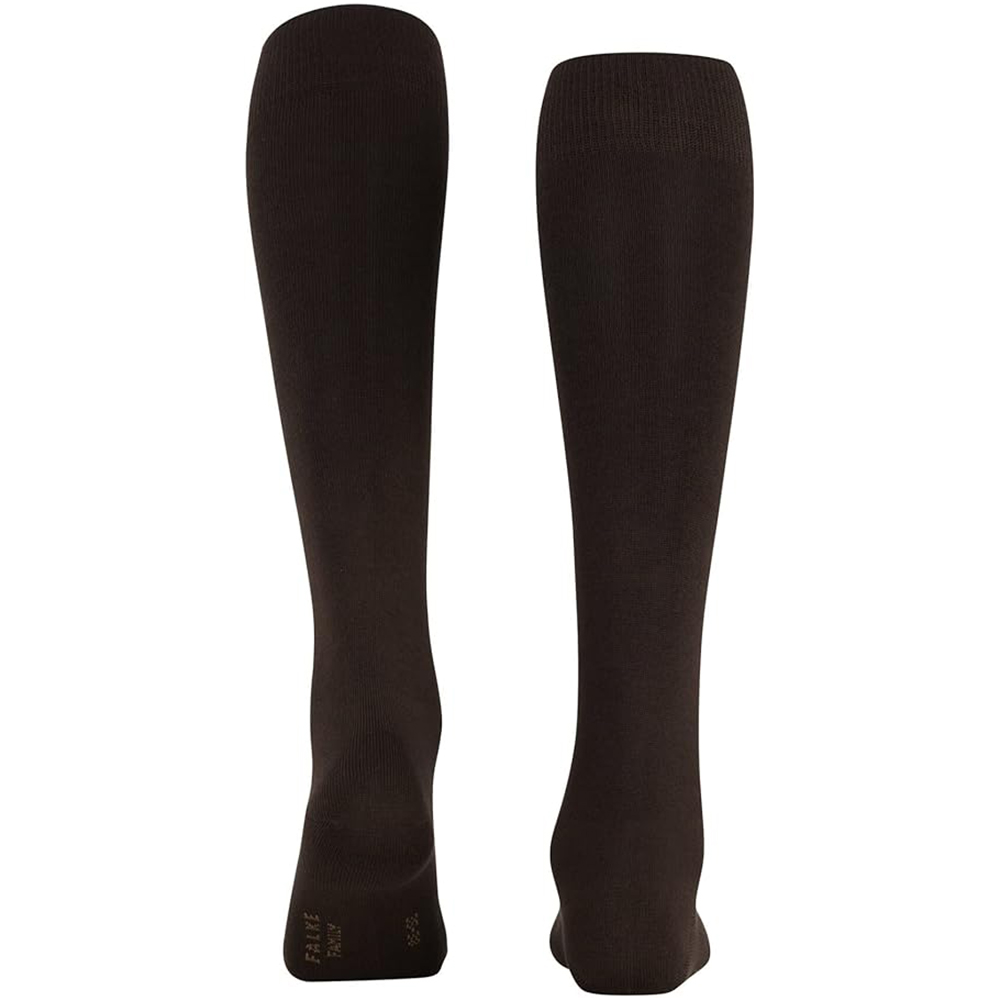 Solid Brown Knee-High Dress Socks