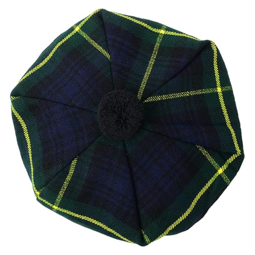 Traditional Scottish Bonnet with Black Pom-Pom