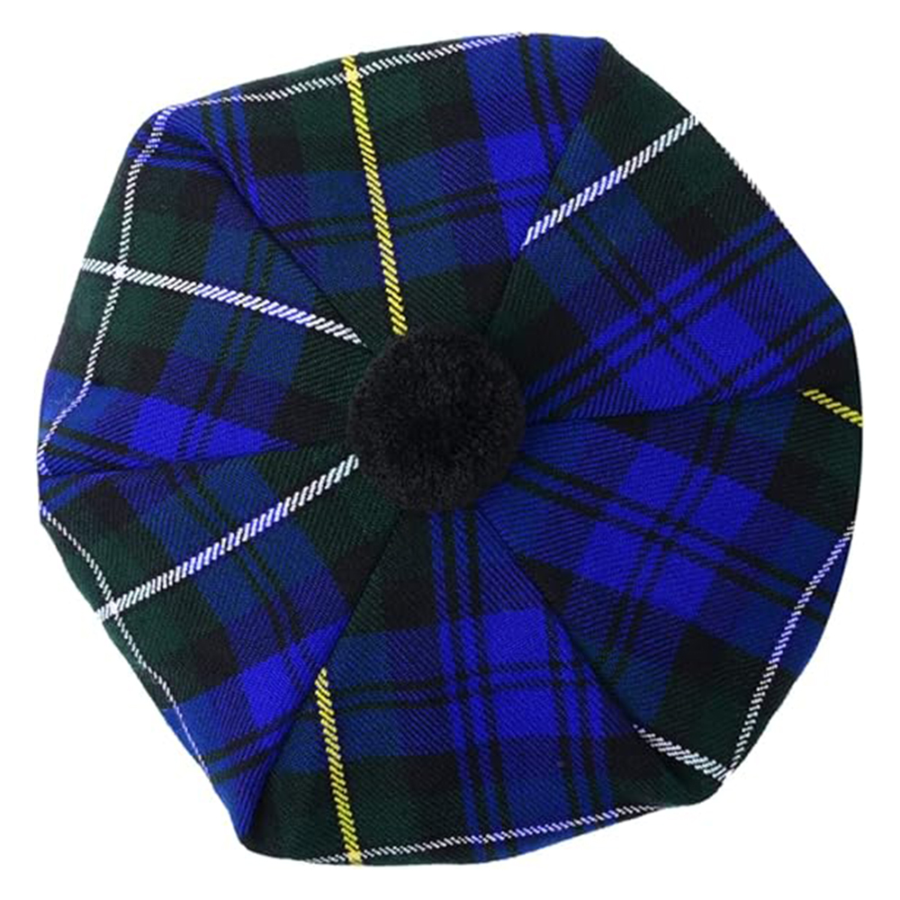 Tartan Bonnet with Pom-Pom