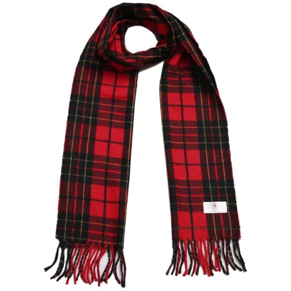 Red and Black Plaid Scarf