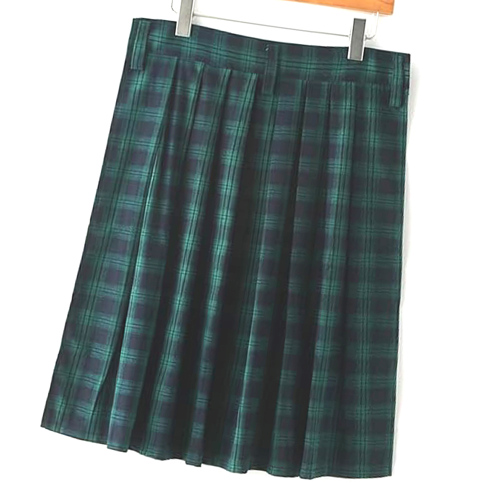 Green and Blue Tartan Pleated Kilt