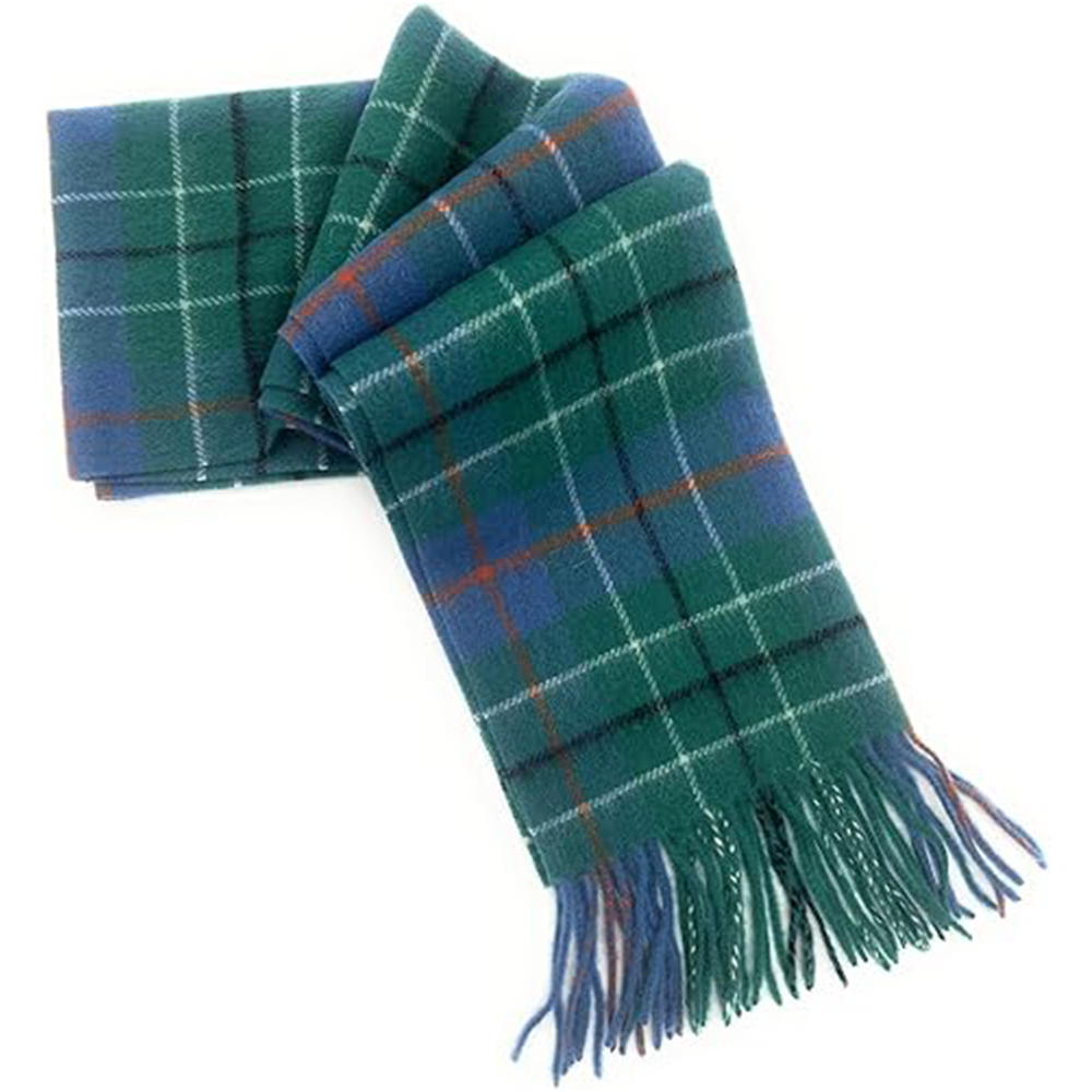 Green and Blue Tartan Scarf