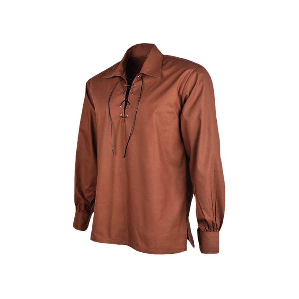 Brown Lace-Up Ghillie Shirt