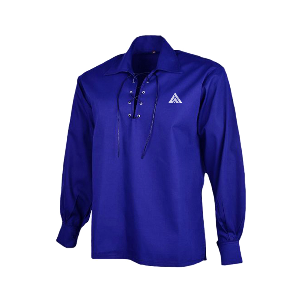 Royal Blue Lace-Up Ghillie Shirt