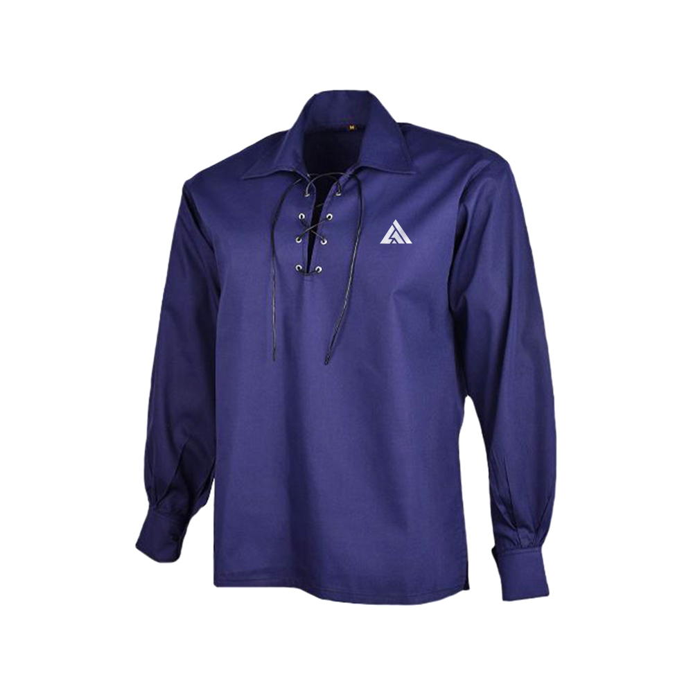 Navy Blue Lace-Up Ghillie Shirt