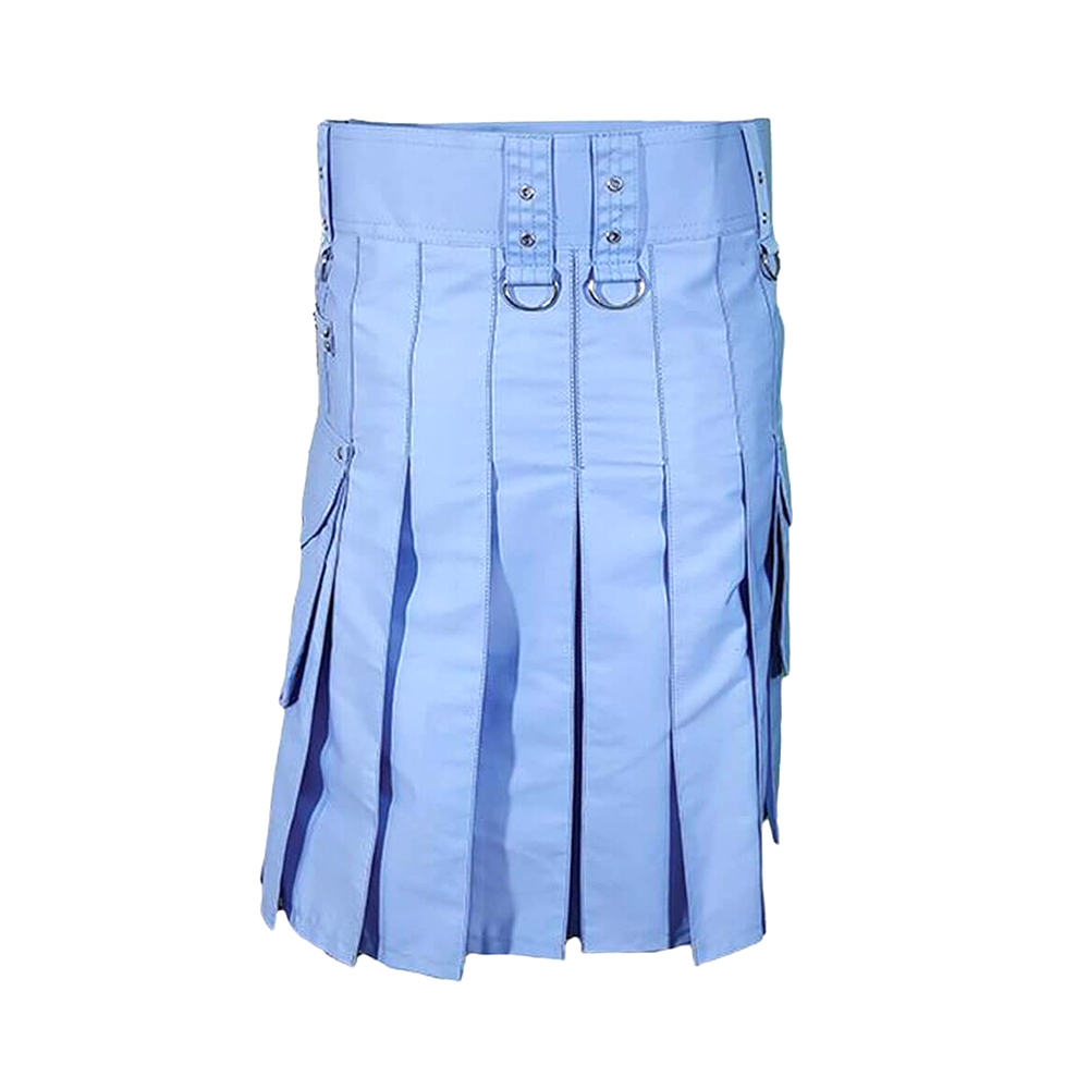 Light Blue Modern Utility Kilt