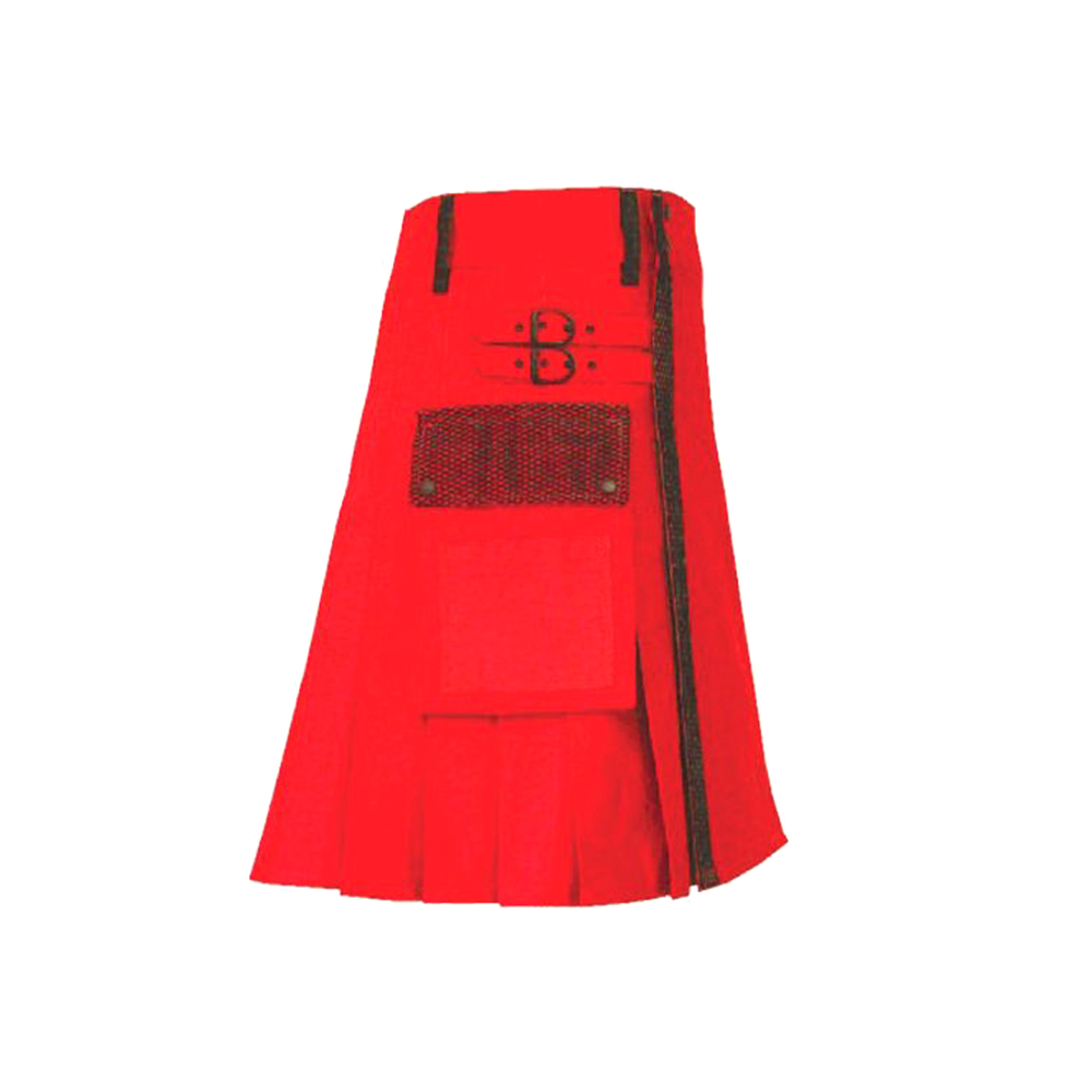 Men’s Red Utility Kilt