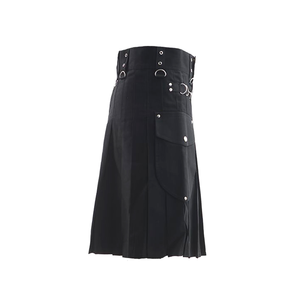 Black Cargo Kilt