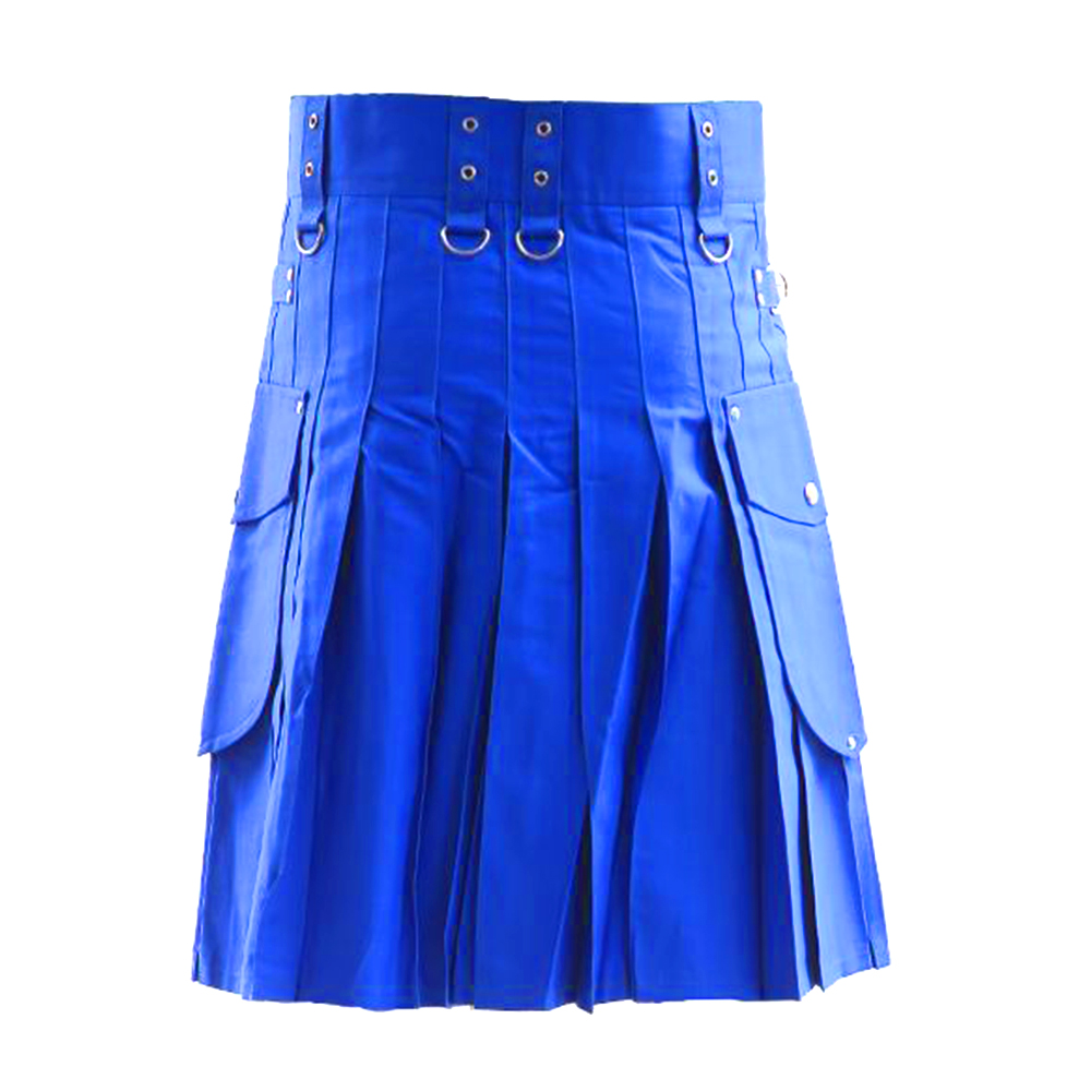 Royal Blue Modern Utility Kilt
