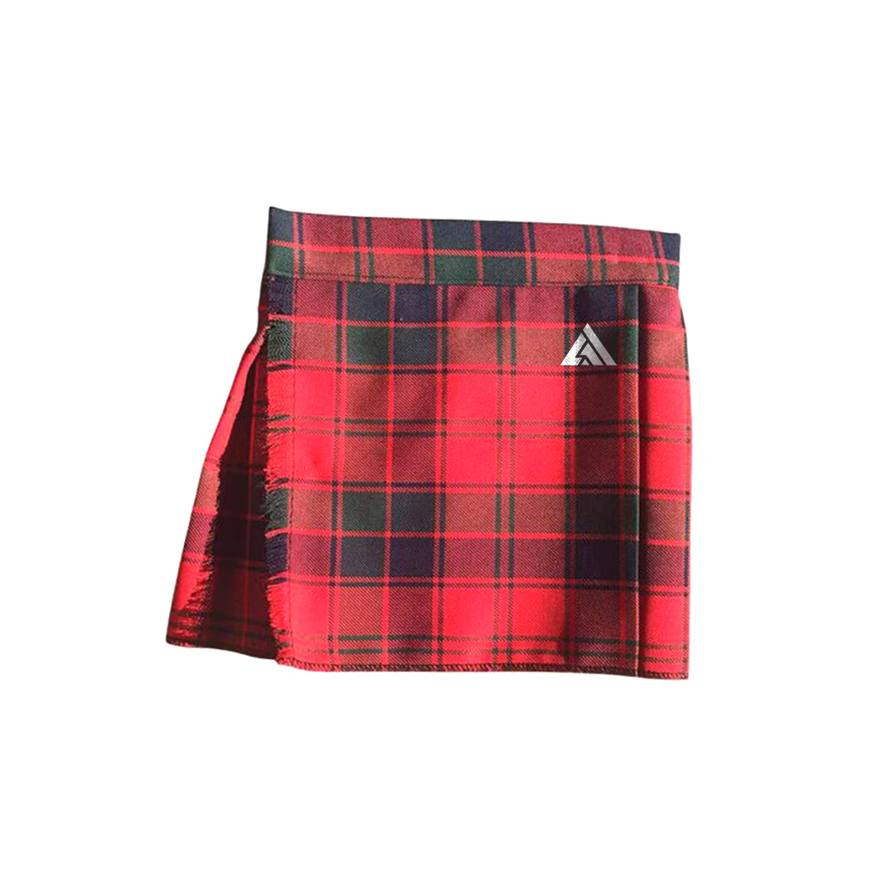 Pleated Red and Green Plaid Mini-Kilt