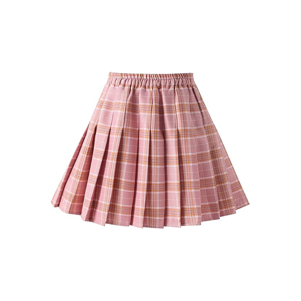 Kawaii Style Pink and White Tartan Tennis Kilt