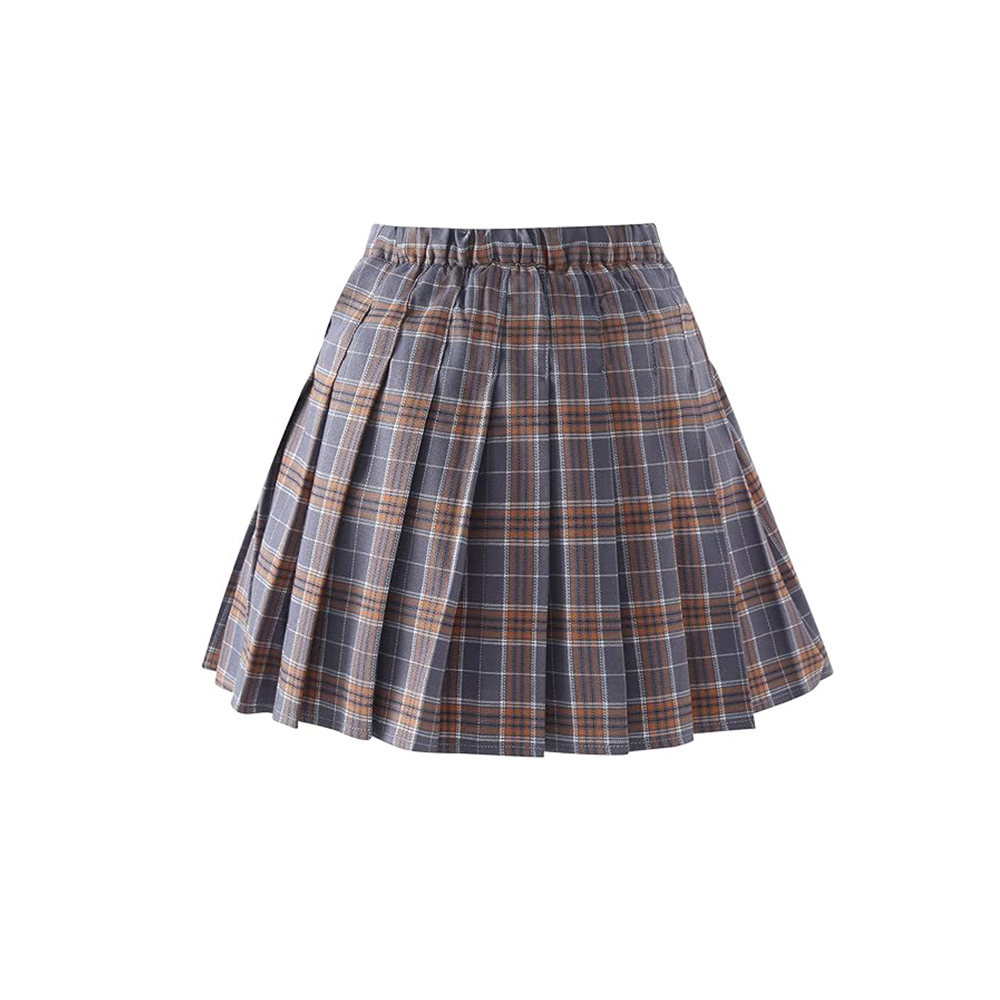 School Uniform Style Grey Tartan Mini Kilt
