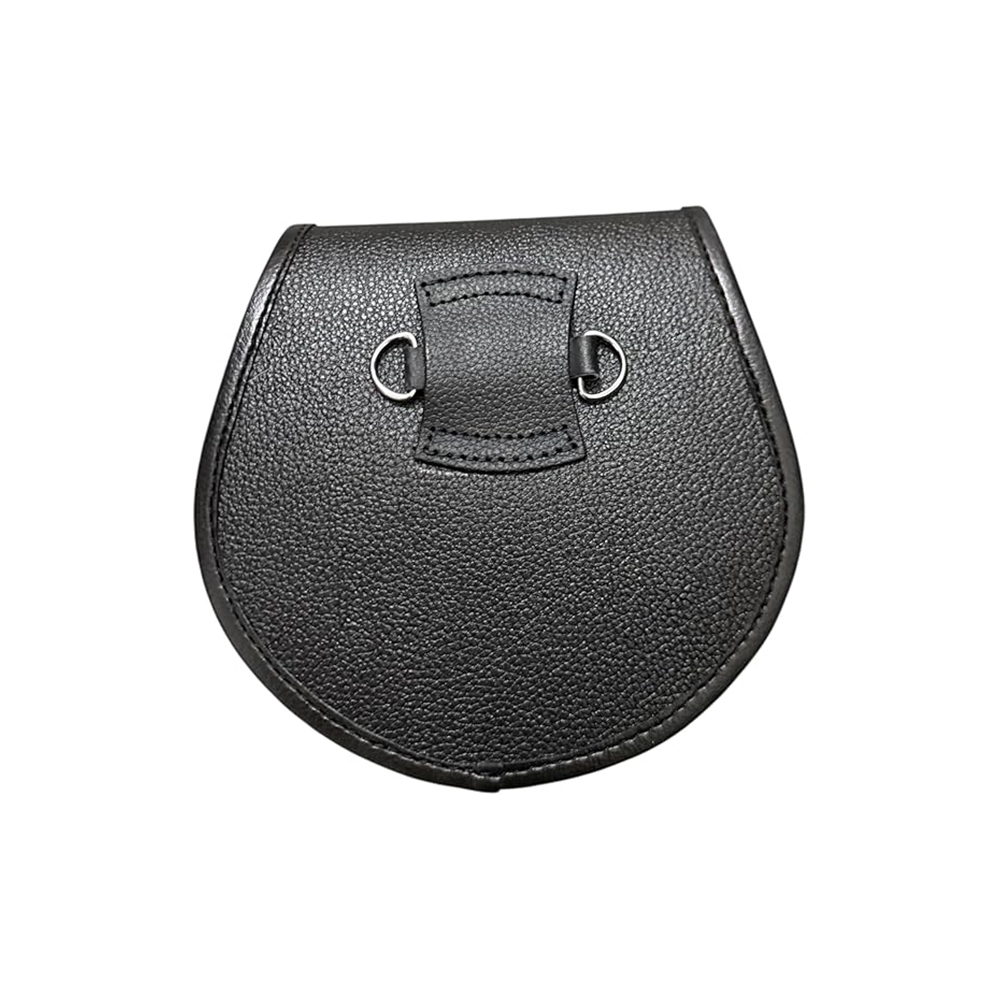 Plain Black Leather Daywear Sporran