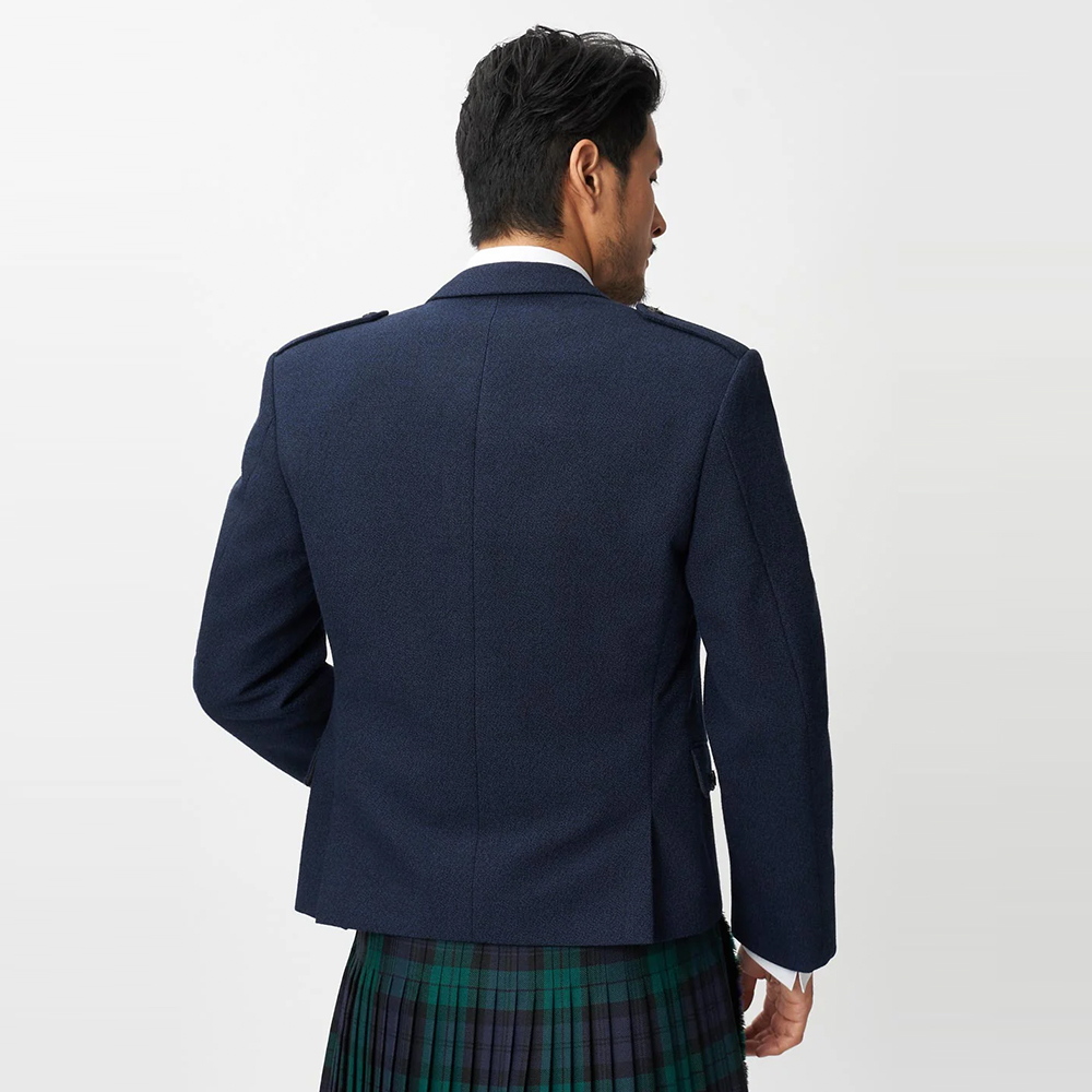 The Keville Navy Tweed Jacket & Waistcoat with Black Watch Kilt - Image 3