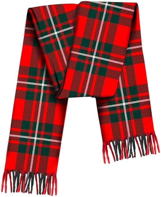 Bright Red Tartan Scarf