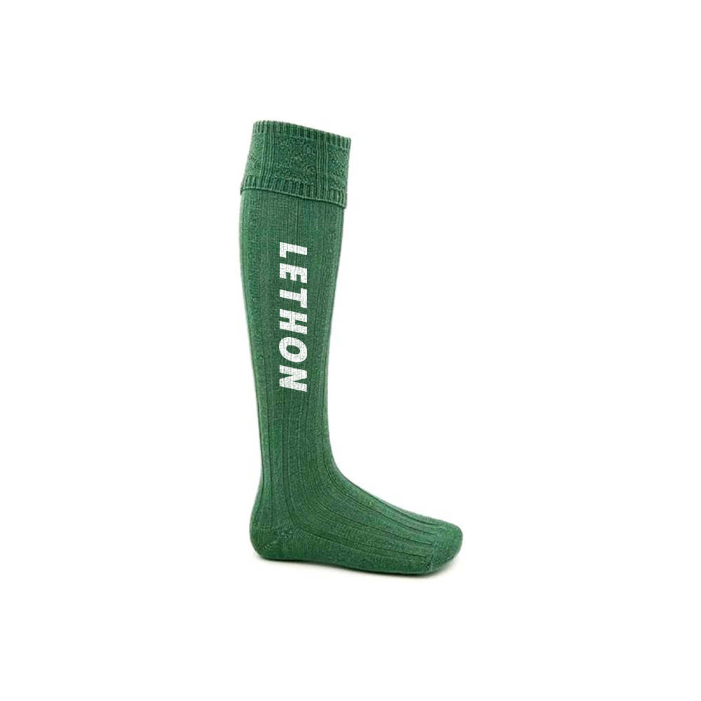 Hunter Green Knee-High Ribbed Socks
