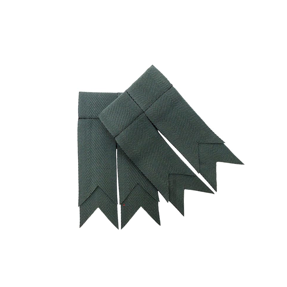 Plain Dark Green Kilt Hose Flashes