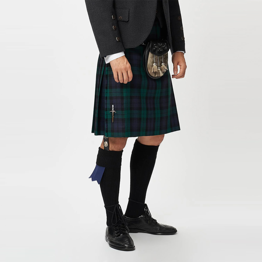 The Keville Charcoal Tweed Jacket & Waistcoat with Black Watch Kilt - Image 4