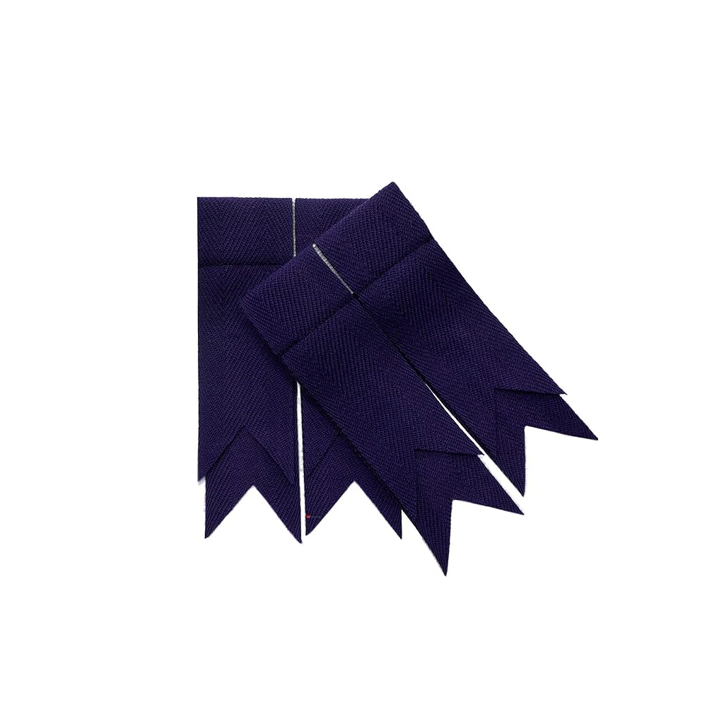 Plain Violet/Deep Indigo Kilt Flashes with White Garters