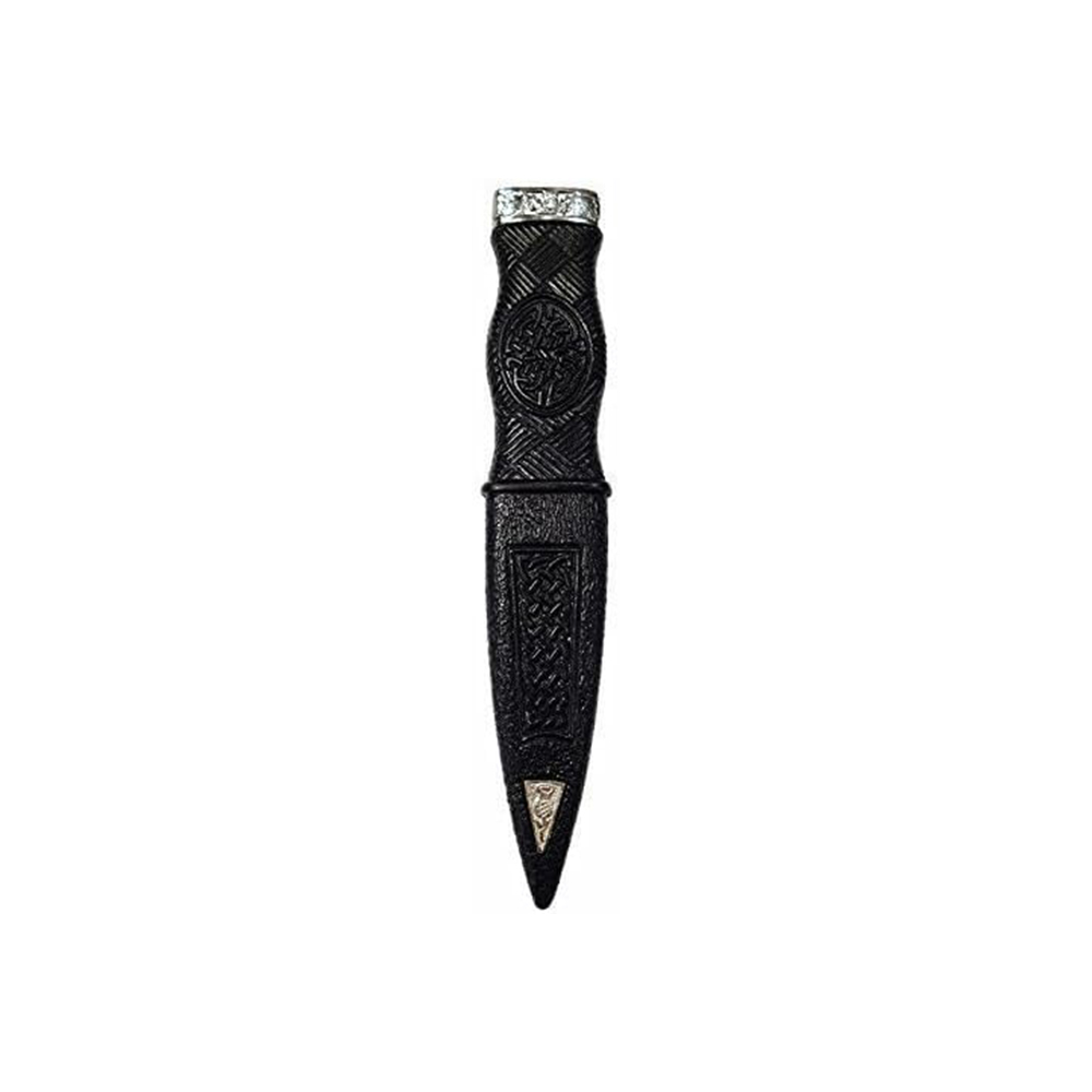 Textured Handle Sgian-Dubh with Celtic Knot Design