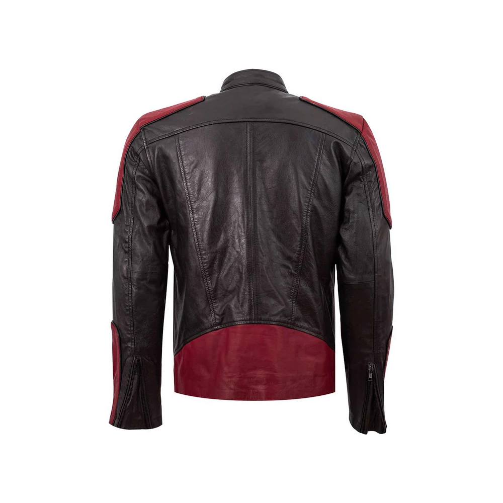 Black & Red Cafe Racer Jacket