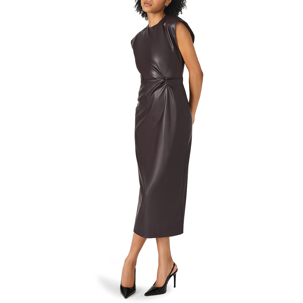 Real Leather Midi Dress - Image 3