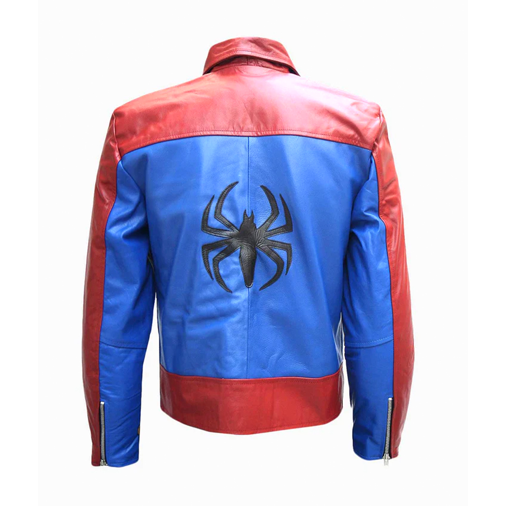 Red & Blue Leather Jacket