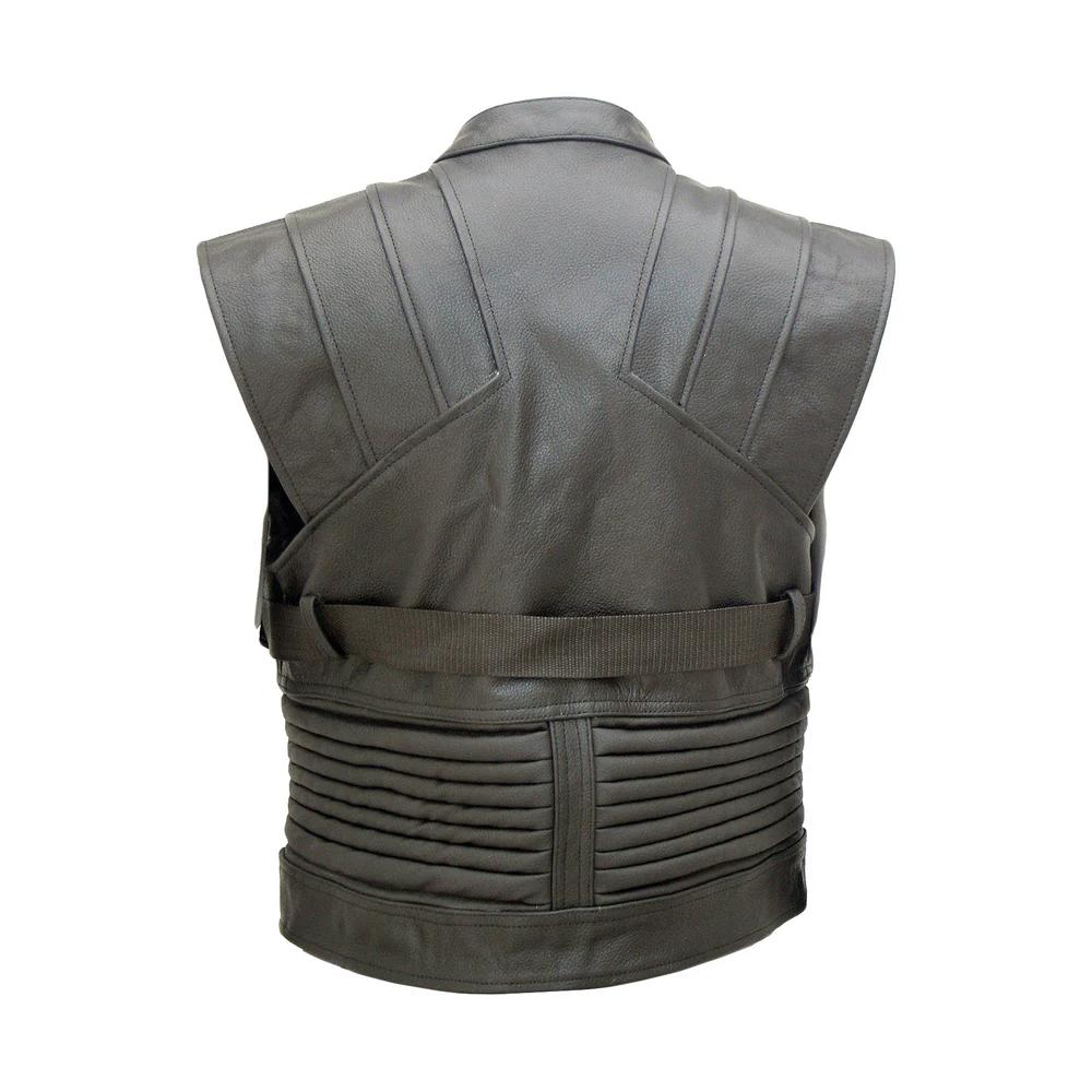 Black & Brown Motorcycle Vest