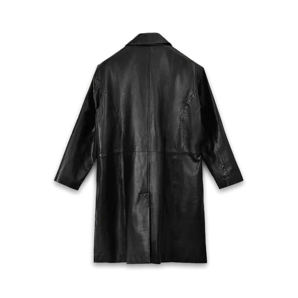 Womens Ashley Roberts Formal Party Leather Trench Coat